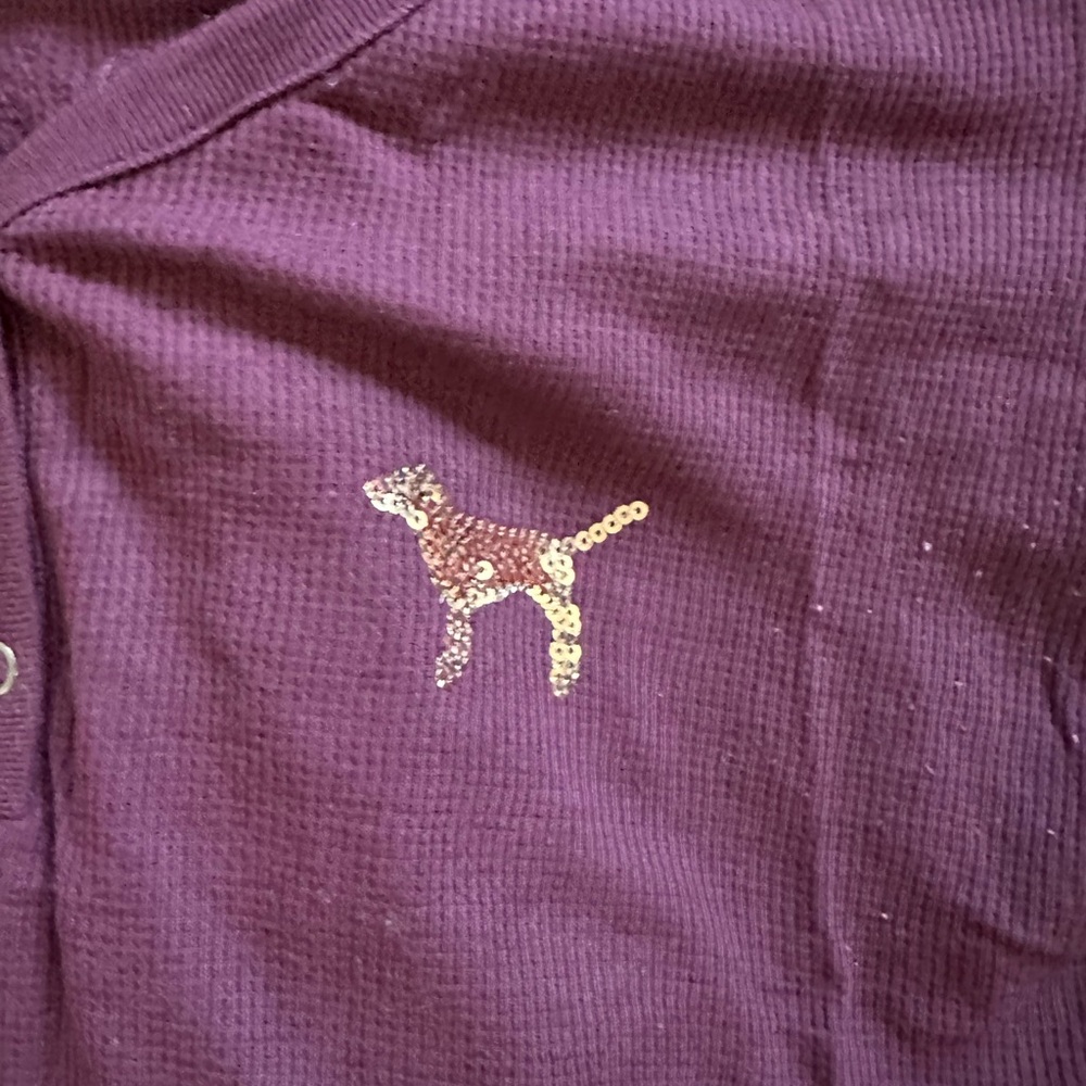 Victoria's Secret Pink Bling Maroon Onesie - Picture 6 of 13